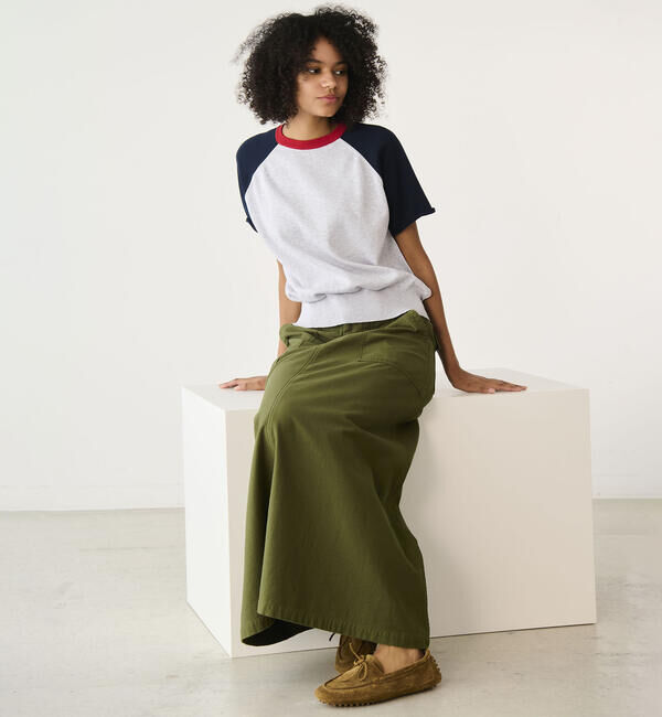  「RYE TENDER | コットン ラグランスリーブTシャツ WOMEN」|ニット・セーター|