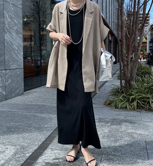  「メッシュ半袖ジャケット」|テーラードジャケット|