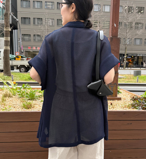  「メッシュ半袖ジャケット」|テーラードジャケット|
