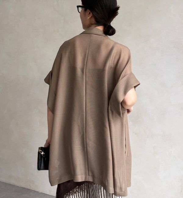  「メッシュ半袖ジャケット」|テーラードジャケット|