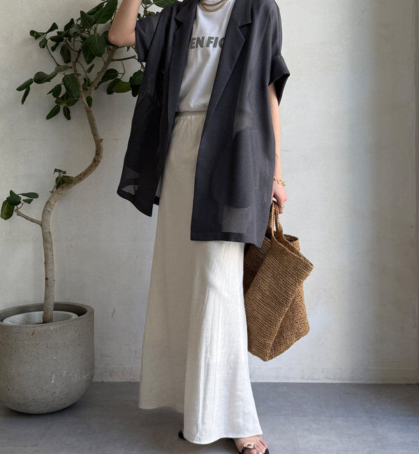  「メッシュ半袖ジャケット」|テーラードジャケット|