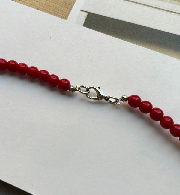  「カラーボールチェーンネックレス」|ネックレス|