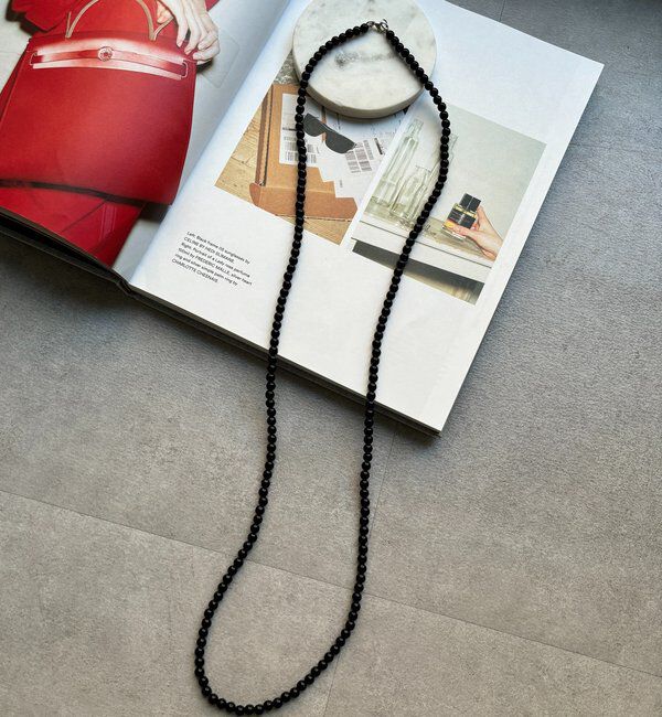  「カラーボールチェーンネックレス」|ネックレス|