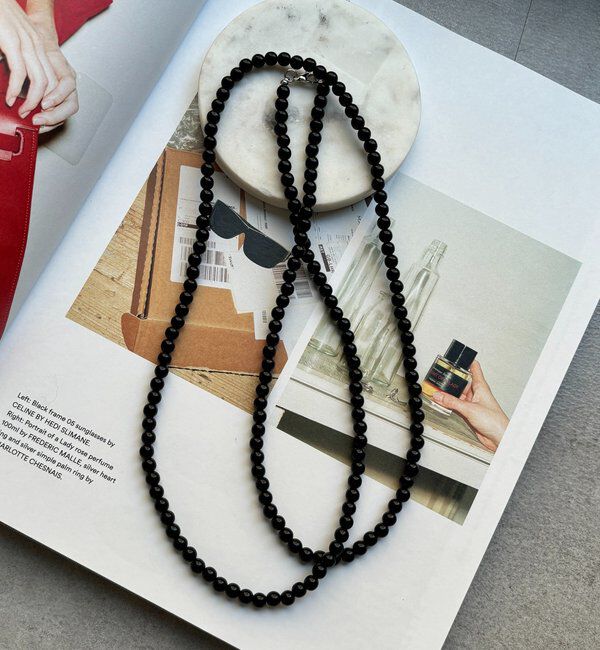  「カラーボールチェーンネックレス」|ネックレス|