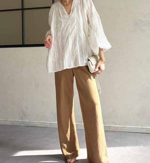  「インドレーススキッパーブラウス」|シャツ・ブラウス|