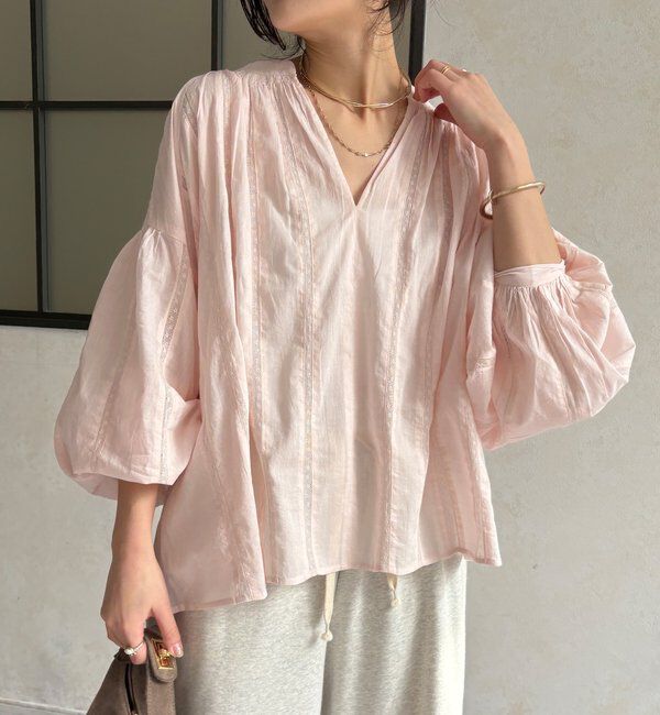  「インドレーススキッパーブラウス」|シャツ・ブラウス|