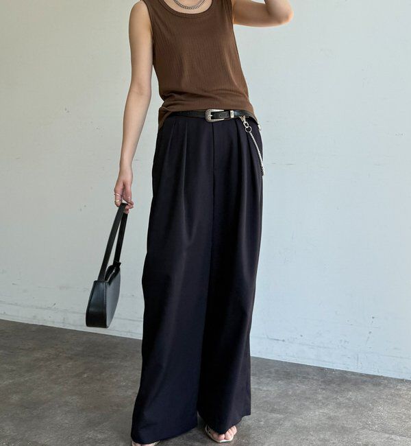  「透けないタックパンツ」|チノ|