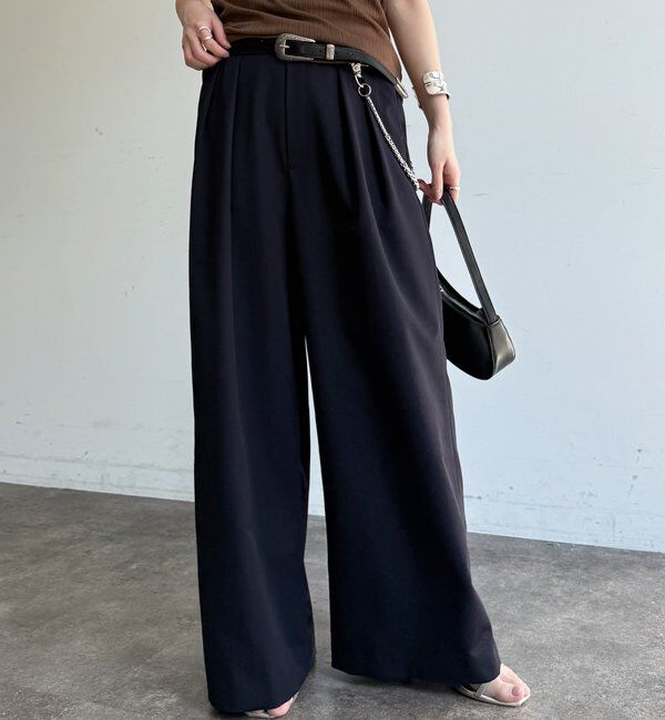  「透けないタックパンツ」|チノ|