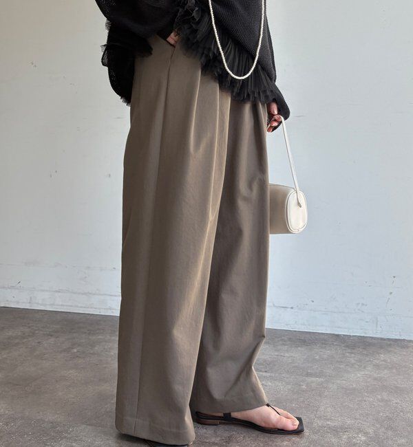  「透けないタックパンツ」|チノ|