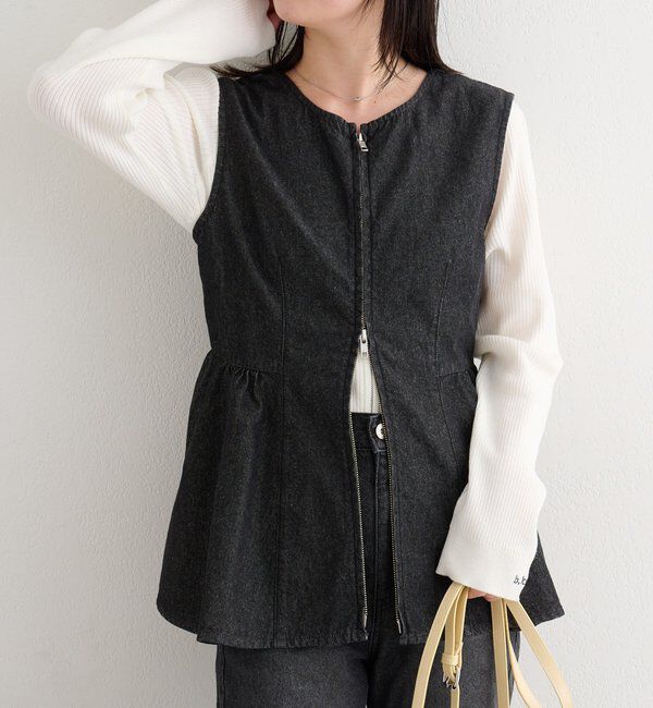  「【セットアップ対応】B デニムペプラムビスチェ」|その他|