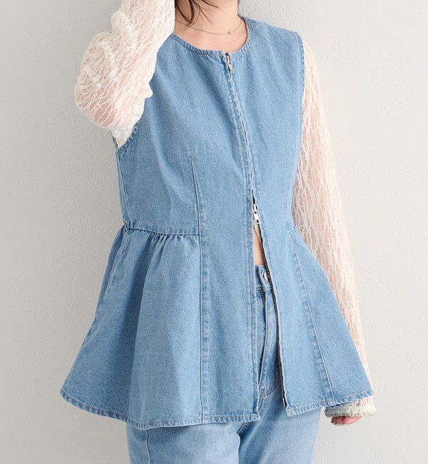  「【セットアップ対応】B デニムペプラムビスチェ」|その他|