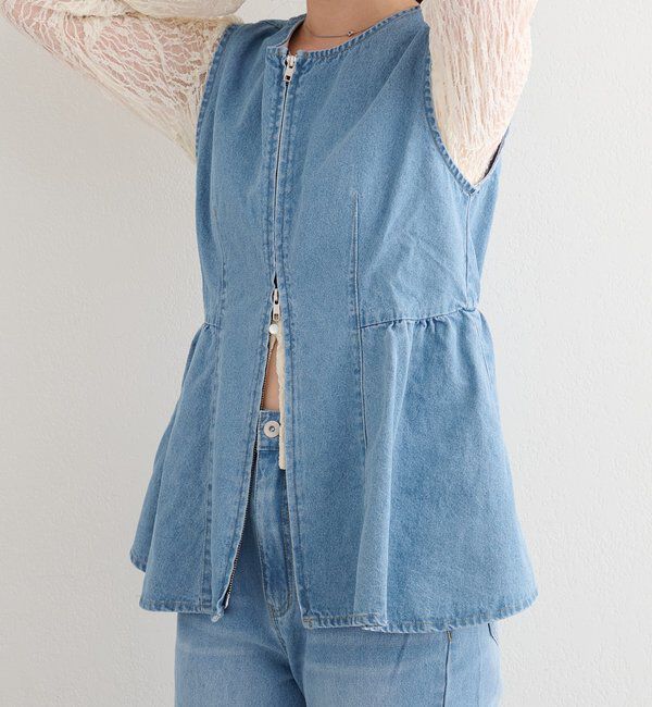  「【セットアップ対応】B デニムペプラムビスチェ」|その他|