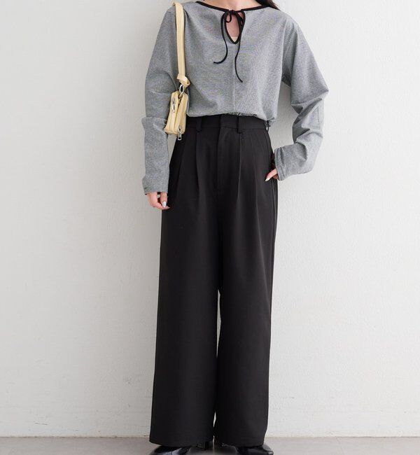  「【前後2WAY】B ボーダーバックリボンロンTEE」|その他|