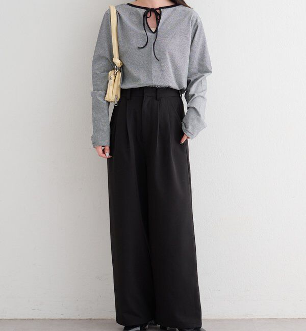  「【前後2WAY】B ボーダーバックリボンロンTEE」|その他|