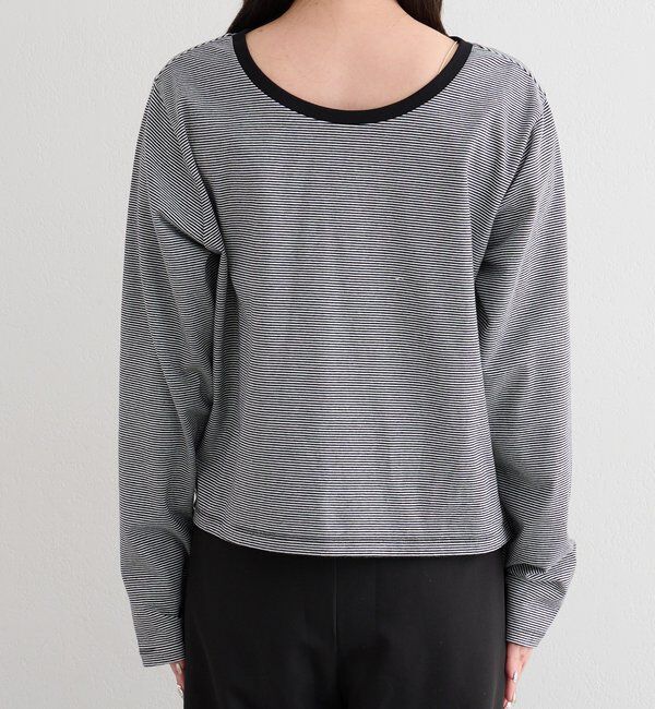  「【前後2WAY】B ボーダーバックリボンロンTEE」|その他|