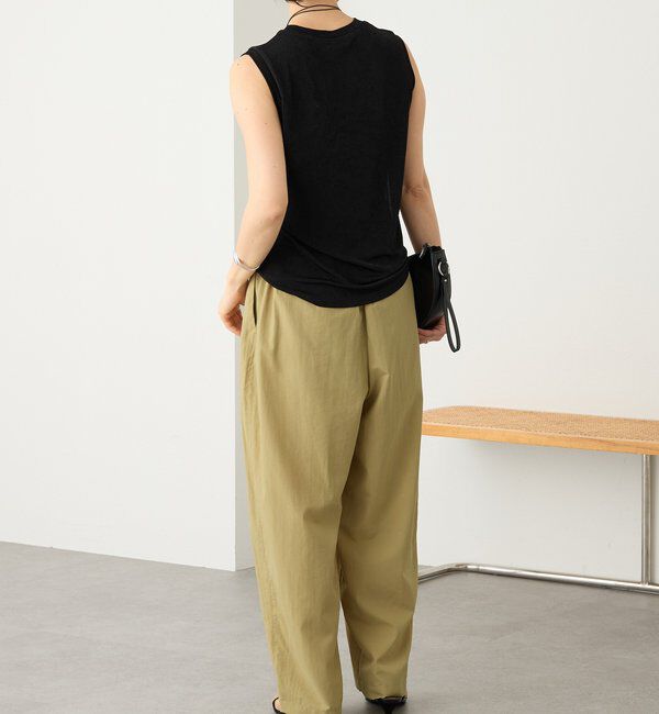  「予約【接触冷感/撥水/花粉ガード】ギャザーバレルパンツ」|チノ|