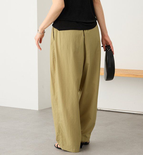  「予約【接触冷感/撥水/花粉ガード】ギャザーバレルパンツ」|チノ|