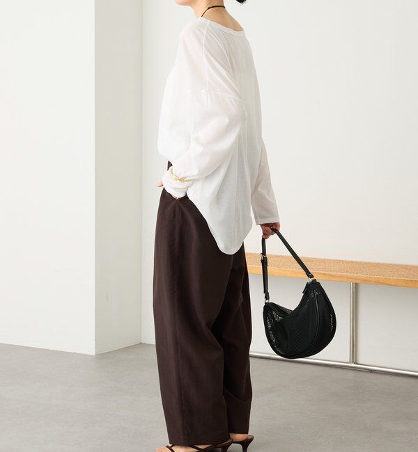  「予約【接触冷感/撥水/花粉ガード】ギャザーバレルパンツ」|チノ|