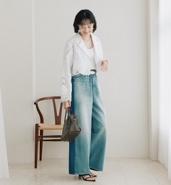  「予約【着映え】カットワークショートジャケット」|テーラードジャケット|