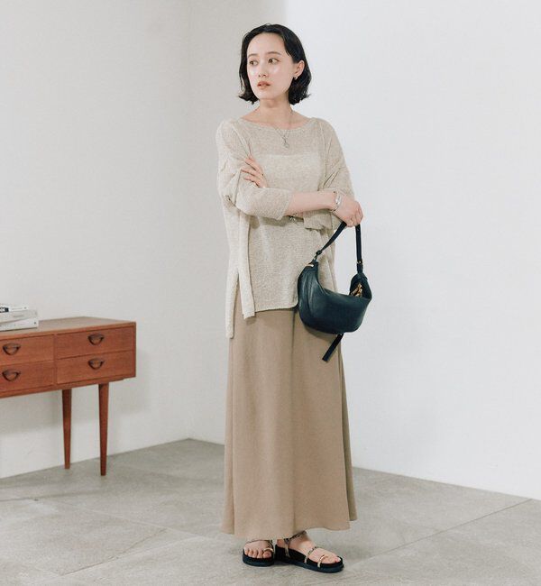  「予約【セットアップ着用可能】メッシュバイアススカート」|スカート|