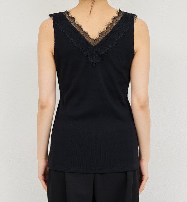  「Vレースリブタンク」|Tシャツ・カットソー|