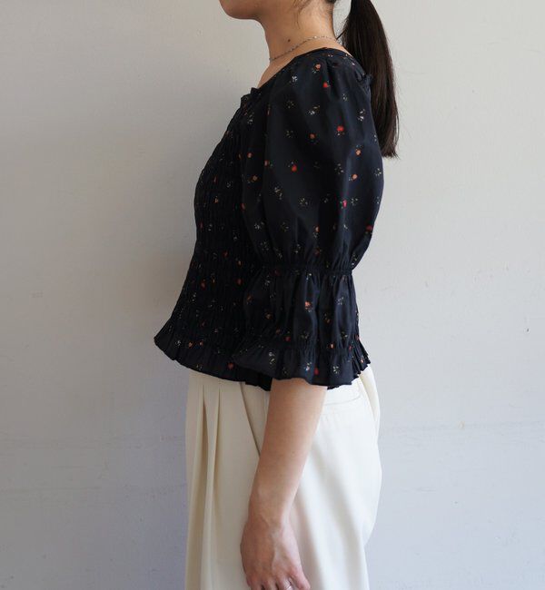  「【PUFRILL/パフリル】シャーリングブラウス」|シャツ・ブラウス|