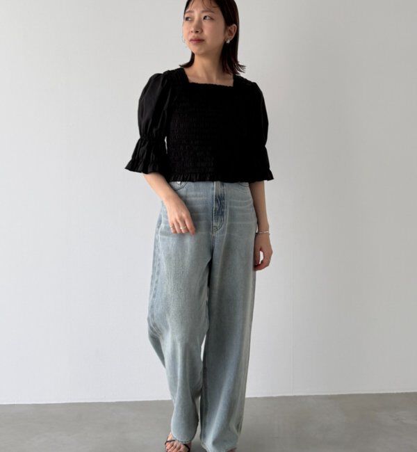  「【PUFRILL/パフリル】シャーリングブラウス」|シャツ・ブラウス|