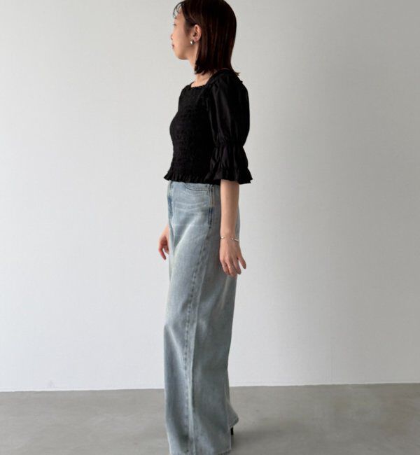  「【PUFRILL/パフリル】シャーリングブラウス」|シャツ・ブラウス|