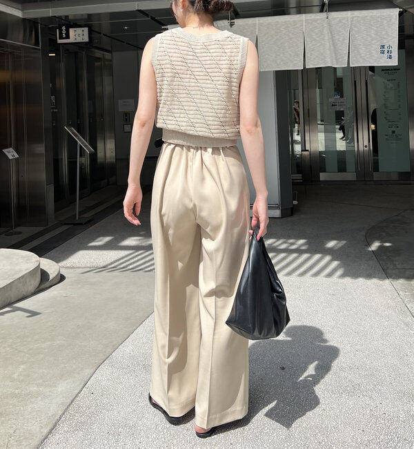  「【累計2万本突破！】【低身長・高身長サイズあり】2タックワイドパンツ」|チノ|