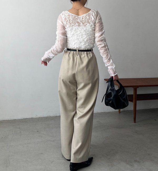  「【前後2WAY】シアーバブルブラウス」|シャツ・ブラウス|