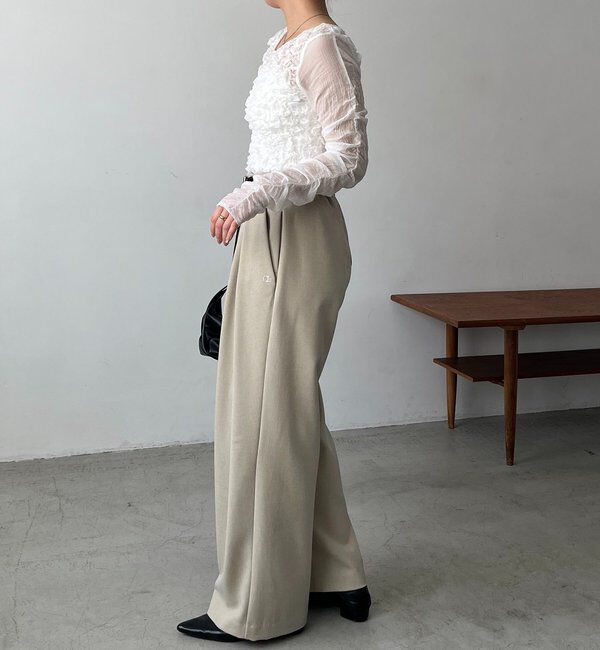  「【前後2WAY】シアーバブルブラウス」|シャツ・ブラウス|