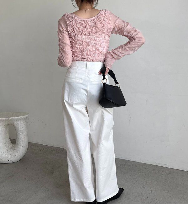  「【前後2WAY】シアーバブルブラウス」|シャツ・ブラウス|