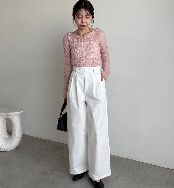  「【前後2WAY】シアーバブルブラウス」|シャツ・ブラウス|