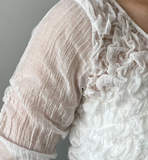  「【前後2WAY】シアーバブルブラウス」|シャツ・ブラウス|