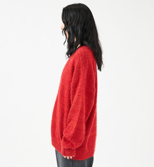ABAHOUSE「【Revo.レボ】 モヘアライク ニット カーディガン/ルーズフィット /ユニセ」|カーディガン|