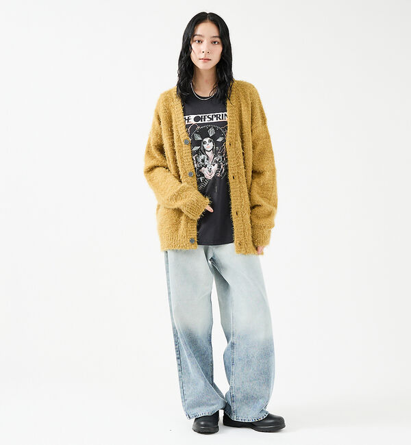 ABAHOUSE「【Revo.レボ】 モヘアライク ニット カーディガン/ルーズフィット /ユニセ」|カーディガン|