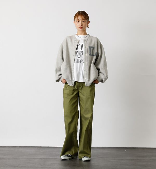 ABAHOUSE「別注【REMI RELIEF / レミレリーフ】ノンストレス起毛裏毛 スタジアム」|カーディガン|