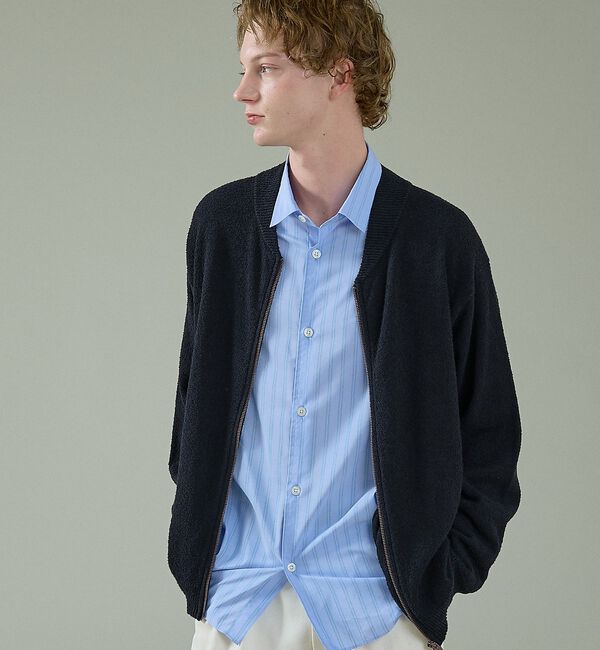 ABAHOUSE「エアリーストライプ オーバーサイズ レギュラーカラーシャツ」|シャツ・ブラウス|