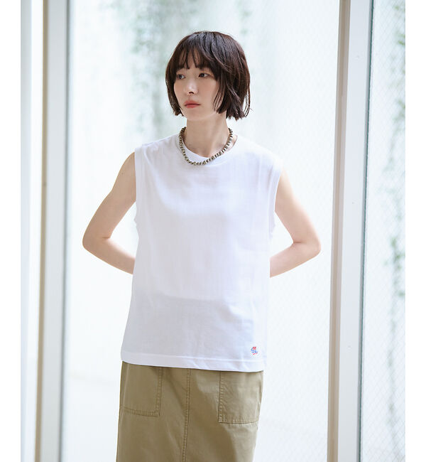 Rouge vif「【JEMORGAN/ジェーイーモーガン】カノコノースリーブカットソー/TCカノコ」|Tシャツ・カットソー|