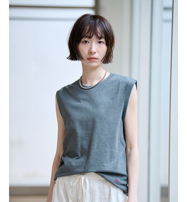 Rouge vif「【JEMORGAN/ジェーイーモーガン】カノコノースリーブカットソー/TCカノコ」|Tシャツ・カットソー|