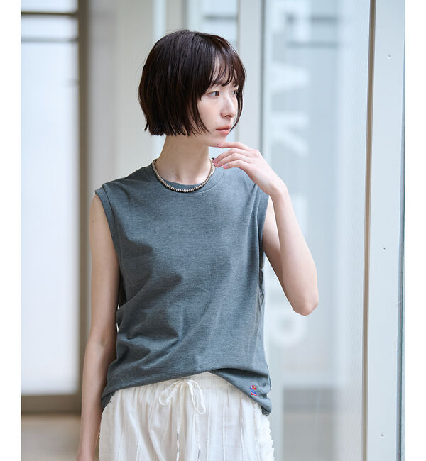 Rouge vif「【JEMORGAN/ジェーイーモーガン】カノコノースリーブカットソー/TCカノコ」|Tシャツ・カットソー|