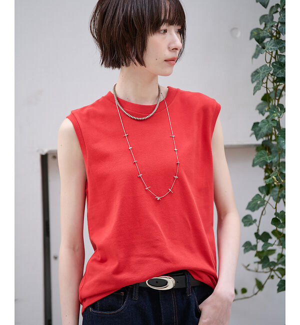 Rouge vif「【JEMORGAN/ジェーイーモーガン】カノコノースリーブカットソー/TCカノコ」|Tシャツ・カットソー|