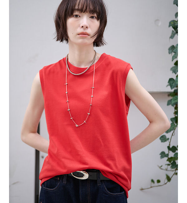 Rouge vif「【JEMORGAN/ジェーイーモーガン】カノコノースリーブカットソー/TCカノコ」|Tシャツ・カットソー|