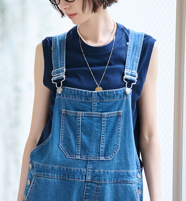 Rouge vif「【JEMORGAN/ジェーイーモーガン】カノコノースリーブカットソー/TCカノコ」|Tシャツ・カットソー|ネイビー