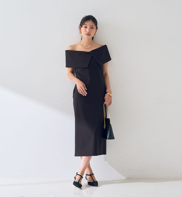 Rouge vif「【撥水】大衿トリコットワンピース」|ワンピース|