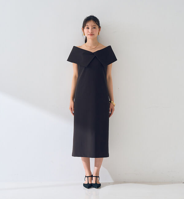 Rouge vif「【撥水】大衿トリコットワンピース」|ワンピース|