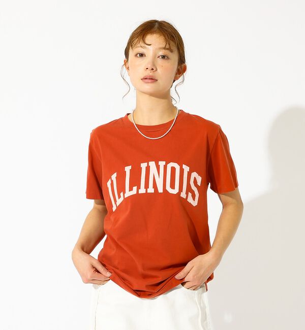 Rouge vif「【REMI RELIEF / レミレリーフ】LW加工T "ILLINOIS" /」|Tシャツ・カットソー|
