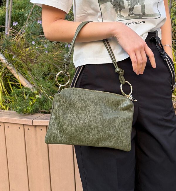 Rouge vif「【AULENTTI/オウレンティ】2wayポシェットミニバッグ/ハンドバッグ/シ」|ショルダー・メッセンジャー|