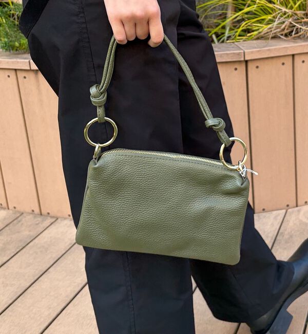 Rouge vif「【AULENTTI/オウレンティ】2wayポシェットミニバッグ/ハンドバッグ/シ」|ショルダー・メッセンジャー|