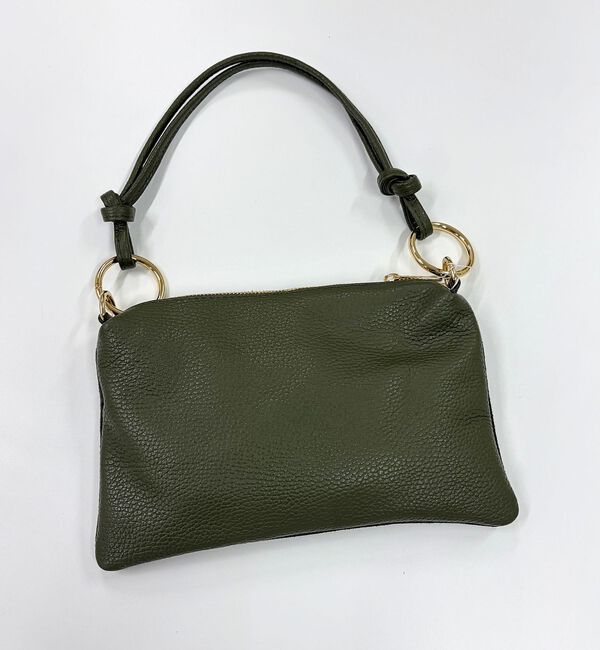 Rouge vif「【AULENTTI/オウレンティ】2wayポシェットミニバッグ/ハンドバッグ/シ」|ショルダー・メッセンジャー|